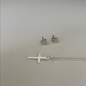 Sterling silver cross set